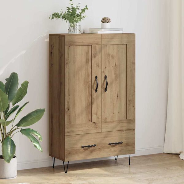 vidaXL Highboard Umjetnički hrast 69,5 x 31 x 115 cm Konstruirano drvo
