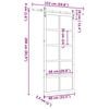 vidaXL Klizna vrata Smeđa 80 x 208 cm Čvrsto borovo drvo