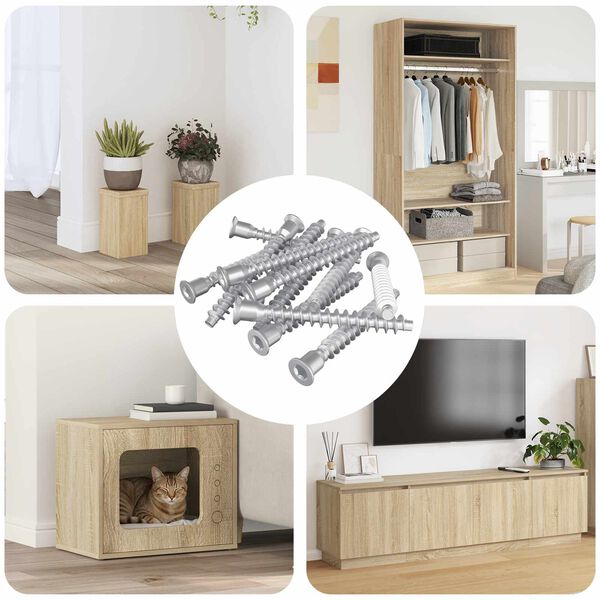 vidaXL Potvrđivački vijci 2100 pcs Srebrno Metal