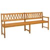 vidaXL Vanjska klupa Prirodna 220 x 55,5 x 90 cm Čvrsto drvo akacije