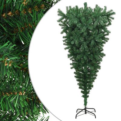vidaXL Naopako umjetno božićno drvce sa stalkom zeleno 180 cm