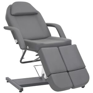 vidaXL Kozmetička stolica od umjetne kože siva 180 x 62 x 78 cm