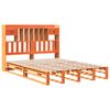 vidaXL Krevet s regalom za knjige bez madraca 150x200 cm od borovine