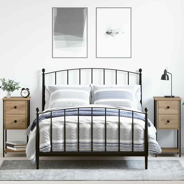 vidaXL Noćni ormar s ladicama 2 pcs hrast artisan 32 x 42 x 70 cm