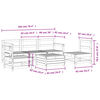 vidaXL 6-dijelni set vrtnih sofa od impregnirane borovine