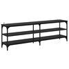 vidaXL TV ormar Crni hrast 160 x 30 x 50 cm Obrađeno drvo i čelik