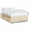 vidaXL Okvir za krevet bez madraca krem 140 x 190 cm od tkanine