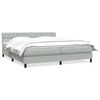 vidaXL Box Spring krevet s madracem svijetlo sivi 200x210 cm bar&scaron;un