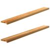 vidaXL Prozorske klupice 2 kom svijetlosmeđe 160x15x2 cm masivne hrast