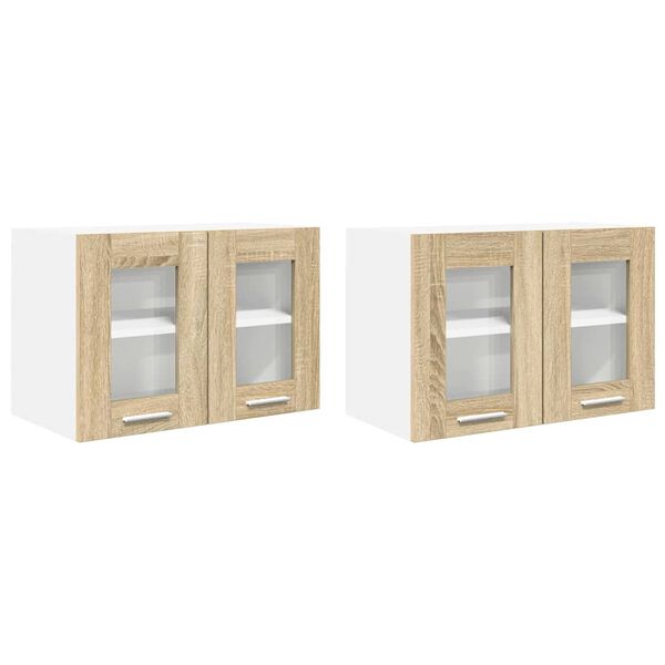 vidaXL Viseći ormarić Riga 2 pcs Sonoma hrast 60 x 31 x 40 cm