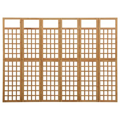 vidaXL Sobna pregrada / rešetka sa 6 panela od jelovine 242,5 x 180 cm
