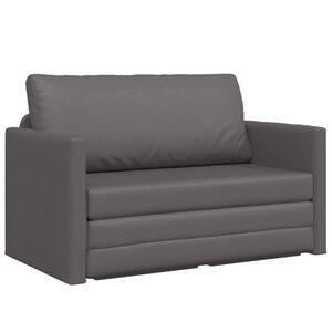 vidaXL Krevet na razvlačenje Siva 124 x 71 x 78 cm Umjetna koža