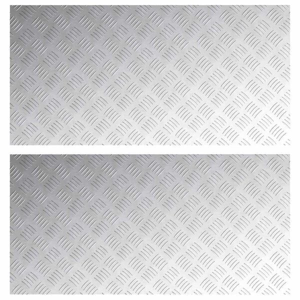 vidaXL Stepenica Pravokutni 2 pcs Srebrno 100 x 50 cm Aluminij