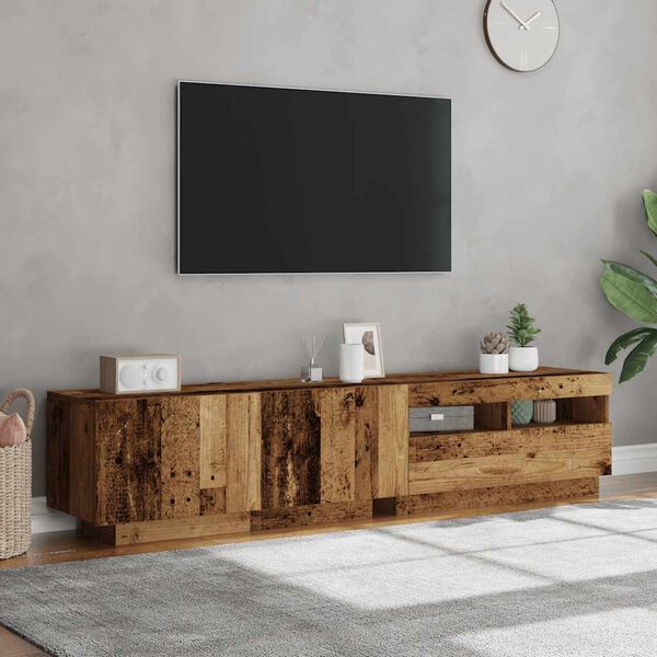 vidaXL TV ormarić LED boja drva 180x35x40 cm konstruirano drvo