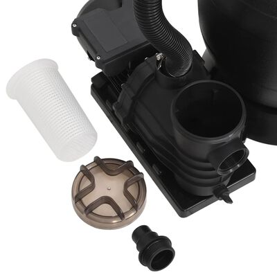 vidaXL Pješčani filtar za bazen s predfiltrom crni