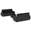 vidaXL 7-dijelni set vrtnih sofa od poliratana s jastucima crni