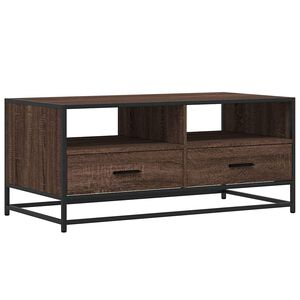 vidaXL Stolić za kavu smeđa boja hrasta 100x50x45 cm od drva i metala