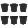 vidaXL Okrugla saksija za cveće 6 kom. Crna &Oslash; 19 x 16 cm Plastika