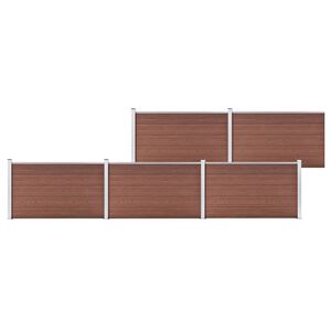 vidaXL Vrtna ograda WPC 872 x 106 cm smeđa