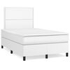 vidaXL Krevet box spring s madracem bijeli 120x190 cm od umjetne kože