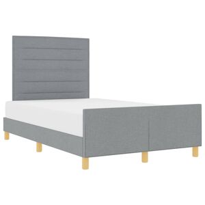 vidaXL Krevetna konstrukcija Svjetlosiva 120 x 200 cm tkanina