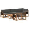 vidaXL Set vanjskih sofa 9 kom. Prirodna i antracit Poliester