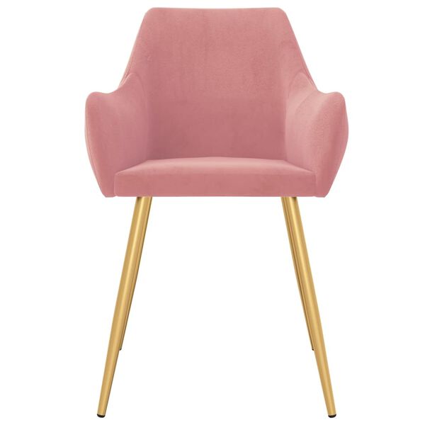 vidaXL Blagovaonske stolice 2 kom ružičaste bar&scaron;unaste