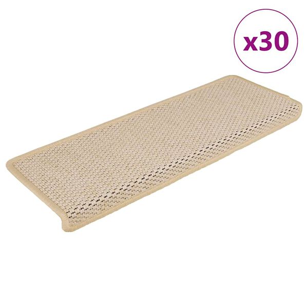 vidaXL Samoljepljivi otirači za stepenice 30 kom 65x21x4 cm Berber