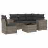 vidaXL 6-dijelni set vrtnih sofa od poliratana s jastucima sivi