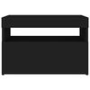 vidaXL Noćni ormarić LED visoki sjaj crni 2 kom 60 x 35 x 40 cm drveni