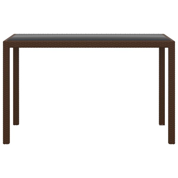 vidaXL 3-dijelni vrtni blagovaonski set s jastucima poliratan smeđi