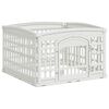 vidaXL Igraonica za pse s 4 panela 88 x 88 x 56 cm Plastika Bijela