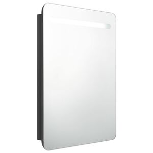 vidaXL LED kupaonski ormarić s ogledalom sjajni crni 60 x 11 x 80 cm