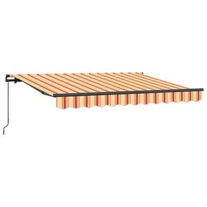 vidaXL Skrovita tenda Žuta 350 x 200 cm tkanina