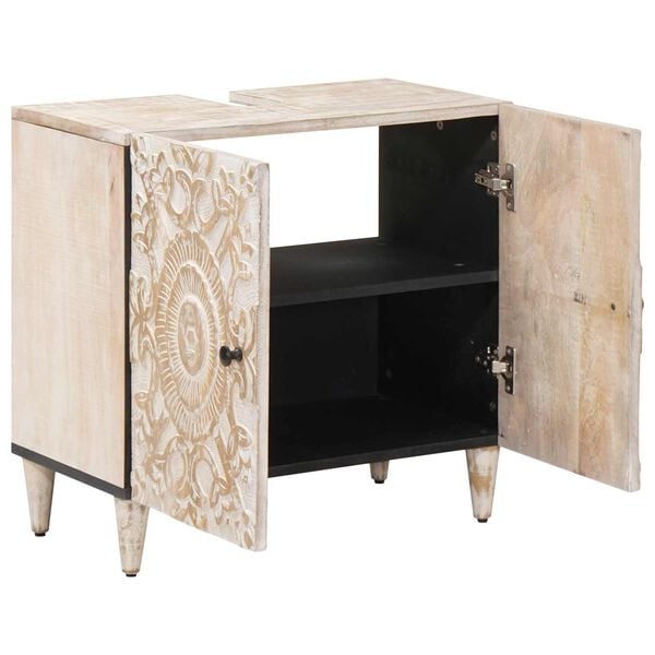 vidaXL Kupaonski ormarić za sudoper s pohranom Bijelo 62 x 33 x 58 cm