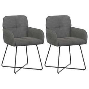 vidaXL Trpezarijske stolice 2 pcs Bar&scaron;un Tamnosiva 59 x 56,5 x 86 cm