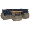 vidaXL 6-dijelni set vrtnih sofa od poliratana s jastucima sivi