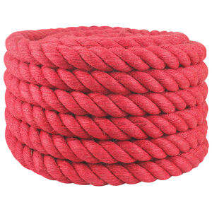 vidaXL Uže od jute 50 mm Crvena 100% Juta Tossa