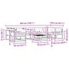 vidaXL Set vanjskih sofa s jastukom 8 pcs Prirodna i crna
