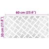 vidaXL Kockaste ploče 4 pcs Srebrno 60 x 30 cm Aluminij