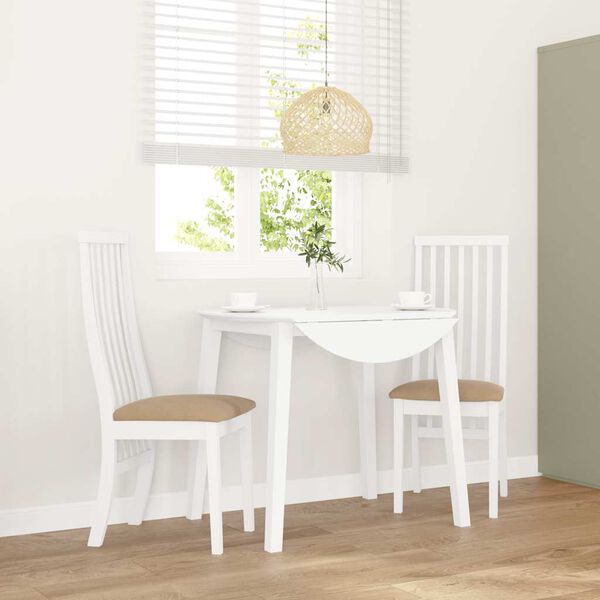 vidaXL Blagovaonske stolice s jastucima 2 kom. Bijela guma od punog