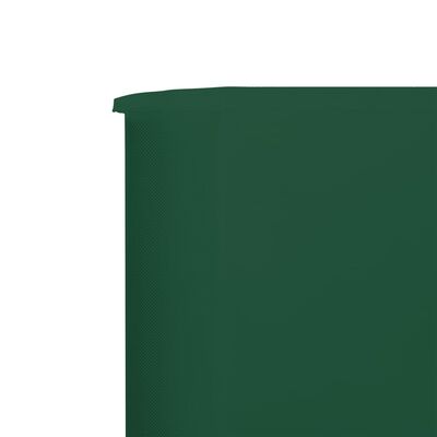 vidaXL Vjetrobran s 9 panela od tkanine 1200 x 160 cm zeleni
