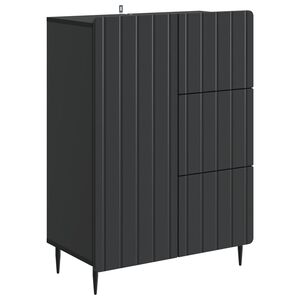 vidaXL Kreveta s ladicama Crna 66 x 34,5 x 91,5 cm Konstruirano drvo