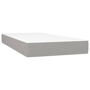 vidaXL Madrac s džepičastim oprugama srednje tvrdoće svjetlosivi 80x200x20cm tkanina
