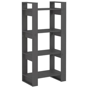 vidaXL Ormarić za knjige / pregrada sivi 60x35x125 cm masivno drvo