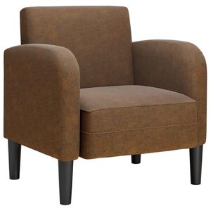 vidaXL Sofa fotelja s naslonima za ruke smeđa 54 cm umjetna koža