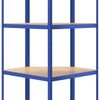 vidaXL Kutna polica s 4 razine plava od čelika i konstruiranog drva