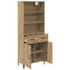 vidaXL Highboard Umjetnički hrast 69,5 x 34 x 180 cm Konstruirano drvo