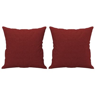 vidaXL Ukrasni jastuci 2 kom crvena boja vina 40 x 40 cm od tkanine