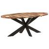 vidaXL Blagovaonski stol ovalni 200 x 100 x 75 cm od bagremovog drva